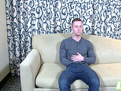 Tyler Seids jacking act showing his fully hard big chisel