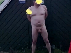 Risky naked outdoor dare