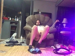 Caught railing her faux-cock