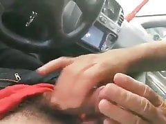 assian ddy jerking cum in car