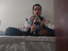 Masculine Guzzling pepsi ( for mukbang