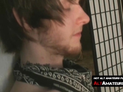 Rocker virgin anally penetrated by glamorous gay cock