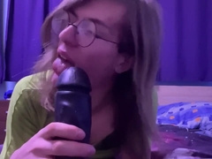 Nice femboy deepthroating and jerking fat fuck sticks