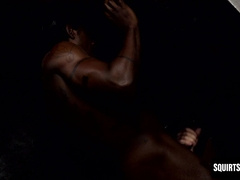 BBC hunk Jordan Jameson cums on twink Sage Roux after gloryhole ride