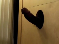 BBC getting sucked at homemade glory hole with CIM