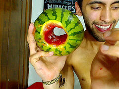 pounding a watermelon until I jizm inwards it - Camilo Brown