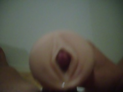 Reverse fleshlight fucking with cumshot