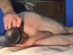 Solo session with monster dildos and anal fun featuring Stoned Boy
