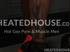 Hunk Rod Daily breaks Alexander Gustavos hole open in the locker room