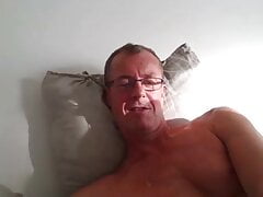 DAddy is playing his cock