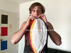 Beach Ball Fetish - Logan Blows and Sits on a Beach Ball