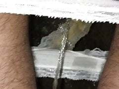 Wet panty pissing