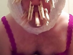 Sissy Diaper Dildo Chub doing Jumping Jacks