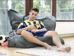 Martin Polnak inserts fingers into his tight little ass