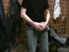 Kroussibo in public locker room #1/3 with SelfSuck and cum