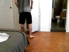 getting dressed in my bedroom after a hard day