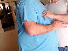 Hairy teddy receives a raw bootie humping from a chubby bear