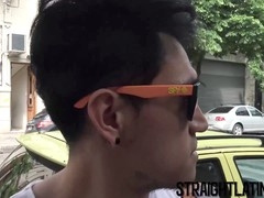 First-time gay bareback experience for Latino stud