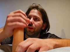Drew passionate about sucking your pink dildo