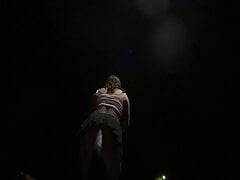 Wagging my tail plug outside at night
