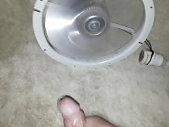 Cum into fan