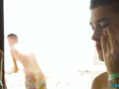 Watch this thick and curvy girl take a huge dick and a facial cumshot