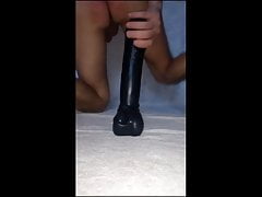 Huge dildo in my ass