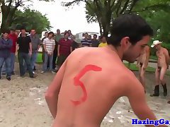 Straight fratboys gay pledging with blowjob