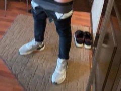 Nasty Fit Stud Masturbating Uber-Cute Dinky in the Mirror