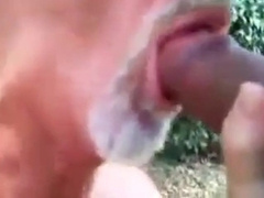 je suce une grosse queue dans les bois 4