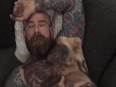 TATTOOED BEAR DRILLS TWINK STEPSONS ASSHOLE BAREBACK