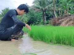 Young and sexy outdoors with handsome Jay Courtland