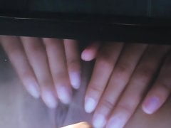 Stroking my oiled-up dick for user tribute me's video