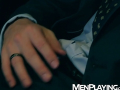 Bruno Max wanking his erect shaft before ass hammering Lukas Daken