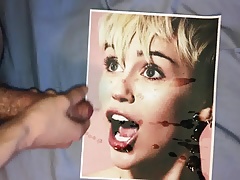 Miley Cyrus cum tribute 8