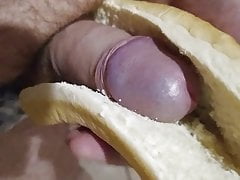 Hot Dog filling with sperm cream