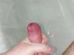 Cum blast in the shower