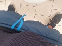 Master Ramon pisses department store toilet full, very wet and dirty and totally horny