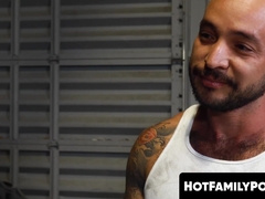 HotFamilyPorn.com - Scott DeMarc deepthroats thick throbbing cock hard