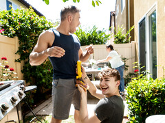 Bareback grilling with a really horny twink