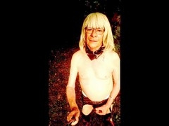 Mature woman in stockings enjoys outdoor adventure