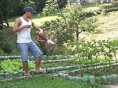 A nice farmer meets handsome neighbor and fucks hard until huge cumshot