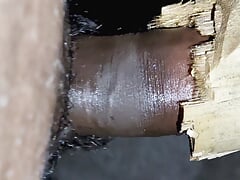 Indian Teen Boy Fucks a Bamboo Hole For enjoyment and Pours lot of cum inside it