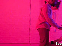 liking Every Bit Of Master's ebony jizz-shotgun I Take