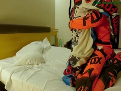 Rigid Screwing my beau, spunk in his fuck hole while he drains on my MX footwear