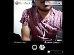 young man masturbates his big cock