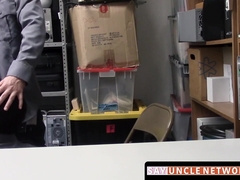 SayUncleNetwork.com - Ebony security guard punished with bareback by hung superior