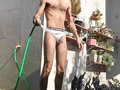 NAUGHTY GARDENER TAKING CARE OF PLANTS