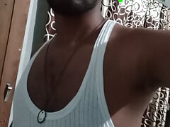Handsome hot sexy man cock finger play