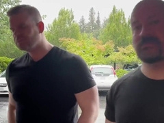 Muscle Stepdaddy Gets Nailed by 2 Thick Dicked Teddies